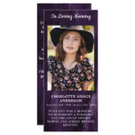 Funeral Purple Sympathy Photo Memorial Prayer Card Funeral Purple Sympathy Photo Memorial Prayer Card