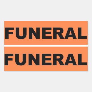 Funeral Rectangular Sticker