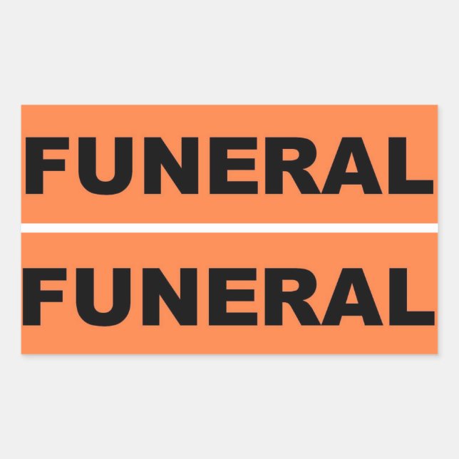 Funeral Rectangular Sticker (Front)