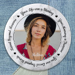 Funeral Remembrance Keepsake Memorial Photo Button<br><div class="desc">Honor your loved one with a custom photo memorial funeral button. This unique memorial funeral button keepsake is the perfect gift for yourself, family or friends to pay tribute to your loved one. We hope your memorial button will bring you peace, joy and happy memories. Perfect for celebration of life...</div>