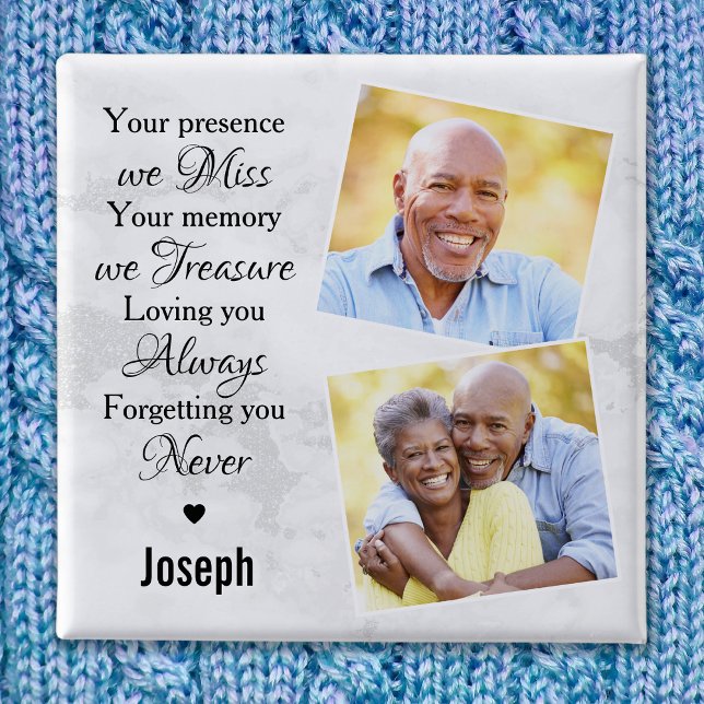 Funeral Remembrance Keepsake Memorial Photos  Button (Creator Uploaded)