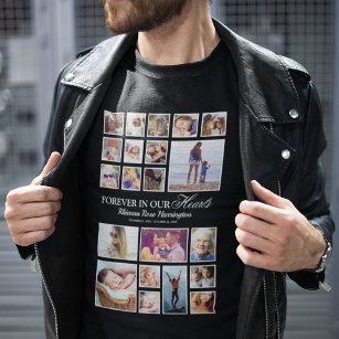 Funeral Remembrance Photo Collage T-Shirt