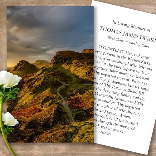 Funeral Scottish Landscape Prayer Sympathy Cards