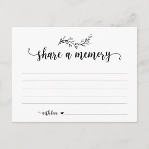 Funeral Service, Black font, Share a memory card