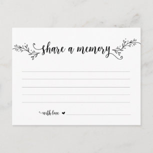 Funeral Service, Black font, Share a memory card