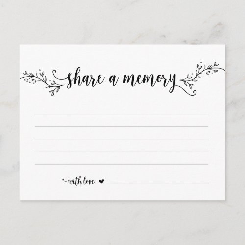 Funeral Service Black font Share a memory card