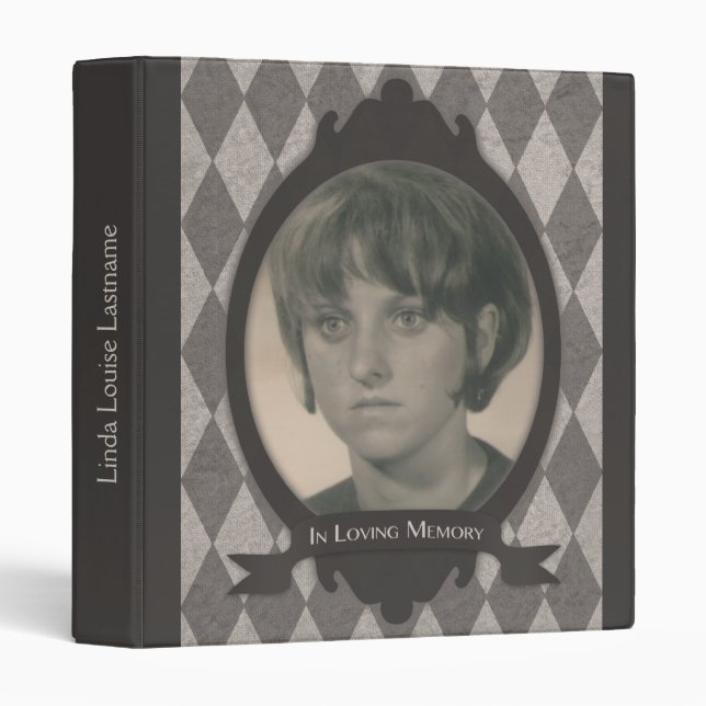 funeral service guest book 3 ring binder (Front/Spine)