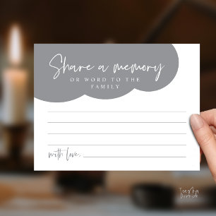 Funeral Service, Share a memory Memorial Card