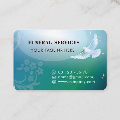 Funeral services business card