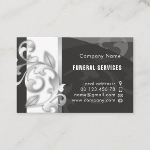 Funeral services business card
