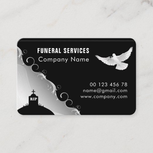Funeral Service Business Cards Business Card Printing Zazzle