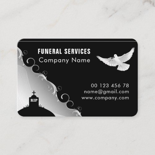 Funeral services business card