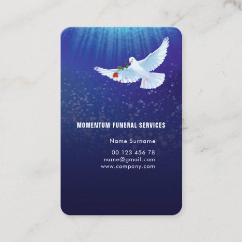 Funeral services business card design