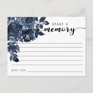 Funeral Share a Memory Condolences Card