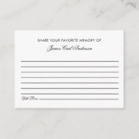Funeral Share Your Memory Memorial Minimal Custom
