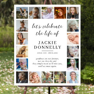 Funeral Sign l Celebrating The Life Photo Collage