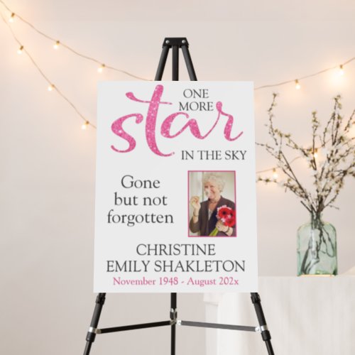 Funeral Sign One More Star