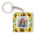 Funeral Sunflower Floral Photo Memorial Square