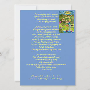funeral sympathy memorial poem child