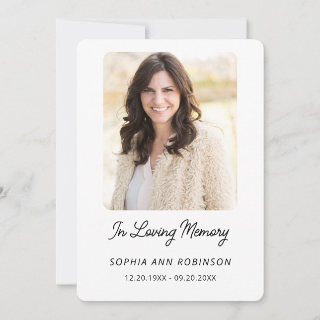 Funeral Sympathy Memorial Prayer Remembrance Cards (Front)