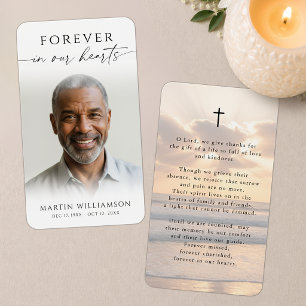 Funeral Sympathy Sunset Beach Photo Cross Prayer
