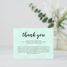 Funeral Sympathy Thank You Card