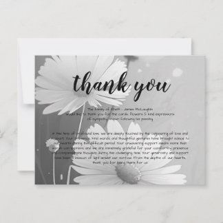 Funeral Sympathy Thank You Card