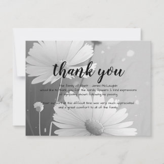 Funeral Sympathy Thank You Card