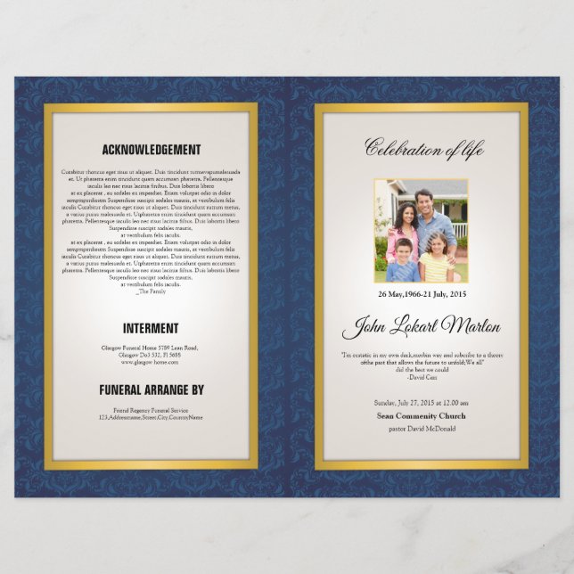 Funeral Template Brochure Flyer (Front)