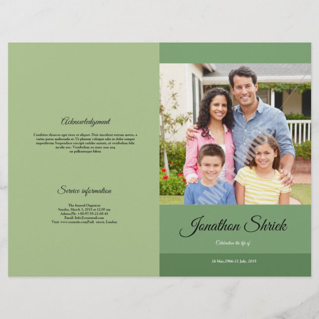 Funeral Template Brochure Flyer (Front)