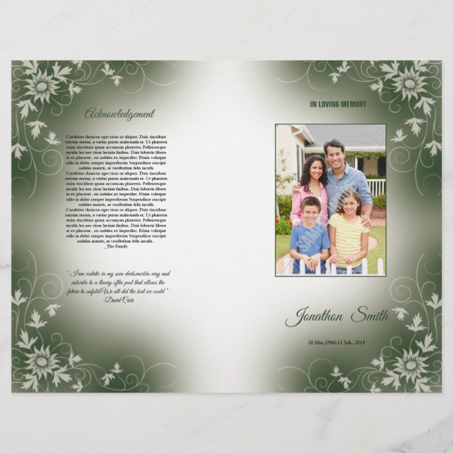 Funeral Template Brochure Flyer (Front)