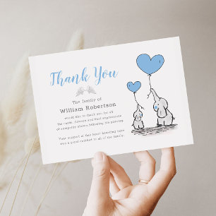 Funeral Thank You    Blue Child's Bereavement Card