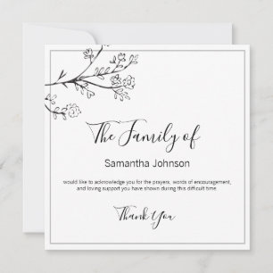 Funeral Thank You Branches and Butterfly One Photo