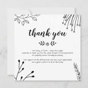 Funeral Thank you Card