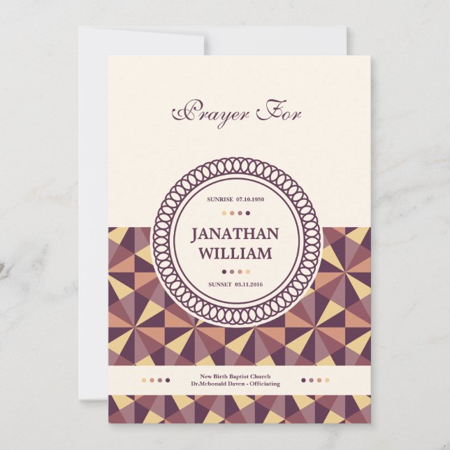 Funeral Thank You Card (Front)