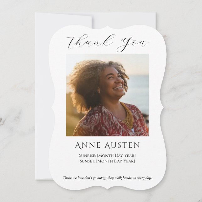 Funeral Thank You Card  (Back)