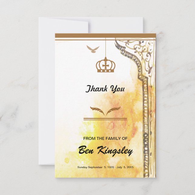 Funeral Thank You Card (Front)