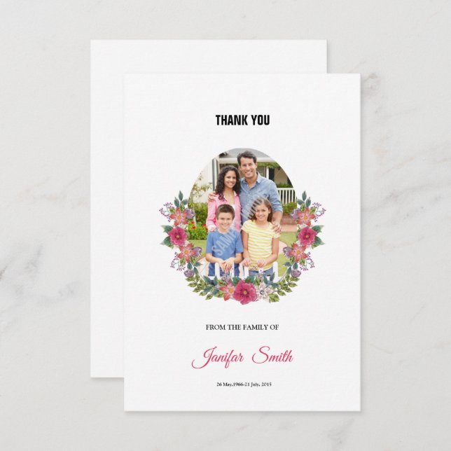 Funeral Thank You Card (Front/Back)