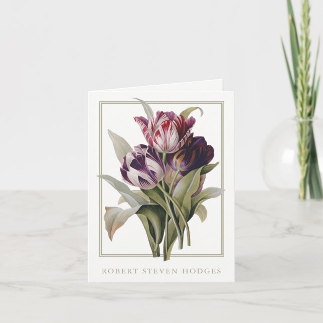 Funeral Thank You Cards | Botanical Tulips (Front)