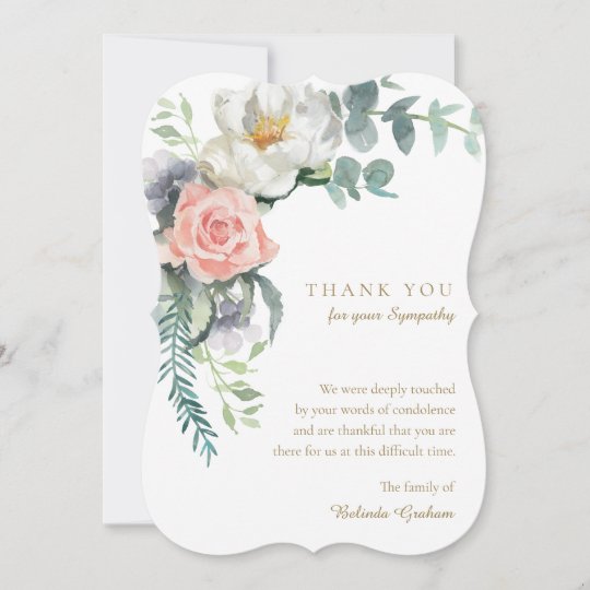 Funeral Thank You Cards | Elegant Floral | Zazzle.com