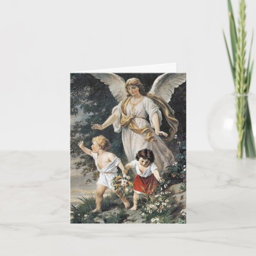 Funeral Thank You Cards  Guardian Angel 03