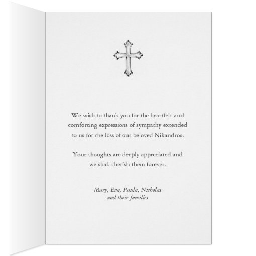 Funeral Thank You Cards 