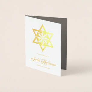 Funeral Thank You Cards Jewish Gold Foil