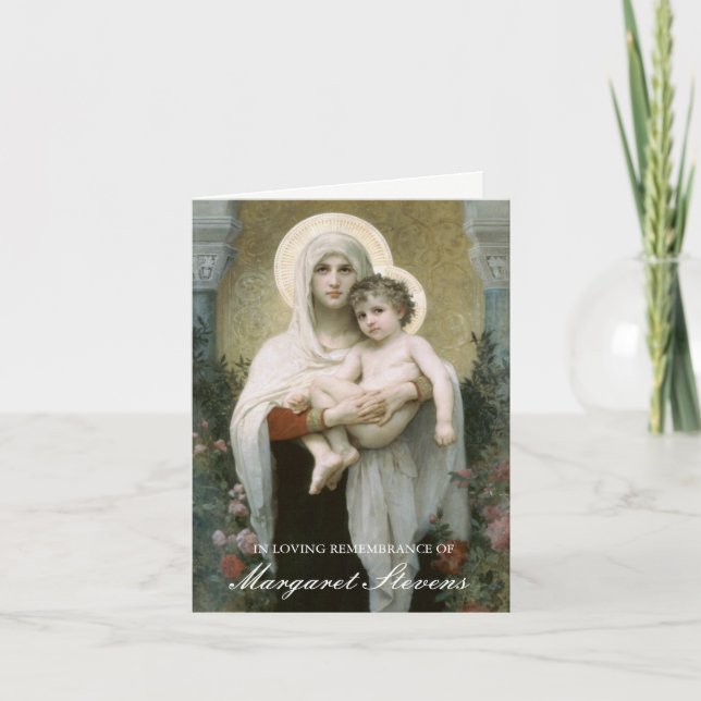Funeral Thank You Cards | Madonna of the Roses 3 (Front)