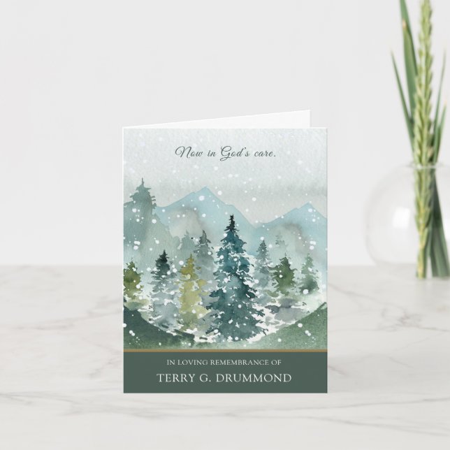 Funeral Thank You Cards | Spruce Trees (Front)