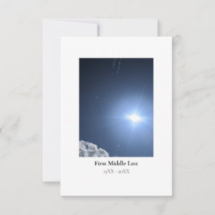 Funeral Thank You Cards w/ Custom Photo (Portrait)