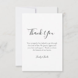 Funeral Thank You Cards w/ Custom Photo (Portrait) | Zazzle