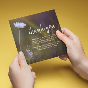 Funeral Thank You Daisy Flower Card