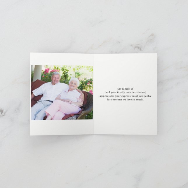 Funeral, Thank you from Family (Inside)