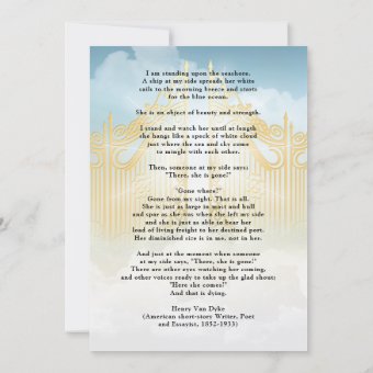 Funeral Thank You - Gates of Heaven Sympathy | Zazzle